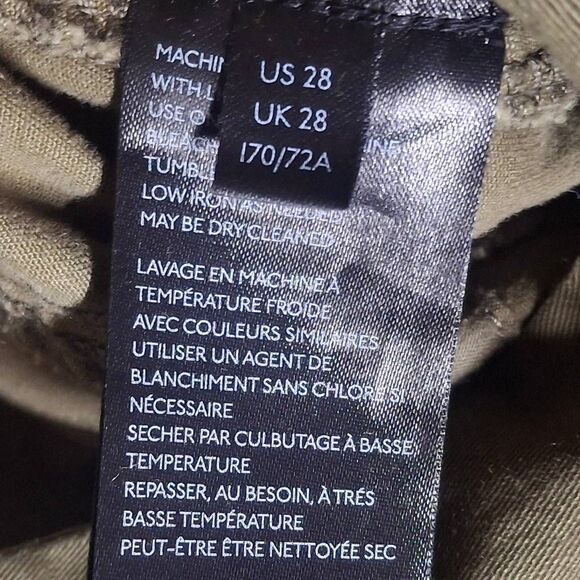 Anthropologie Austen Skinny Cargo Pants – Olive Green, Embroidered Floral, Women - Picture 9 of 9